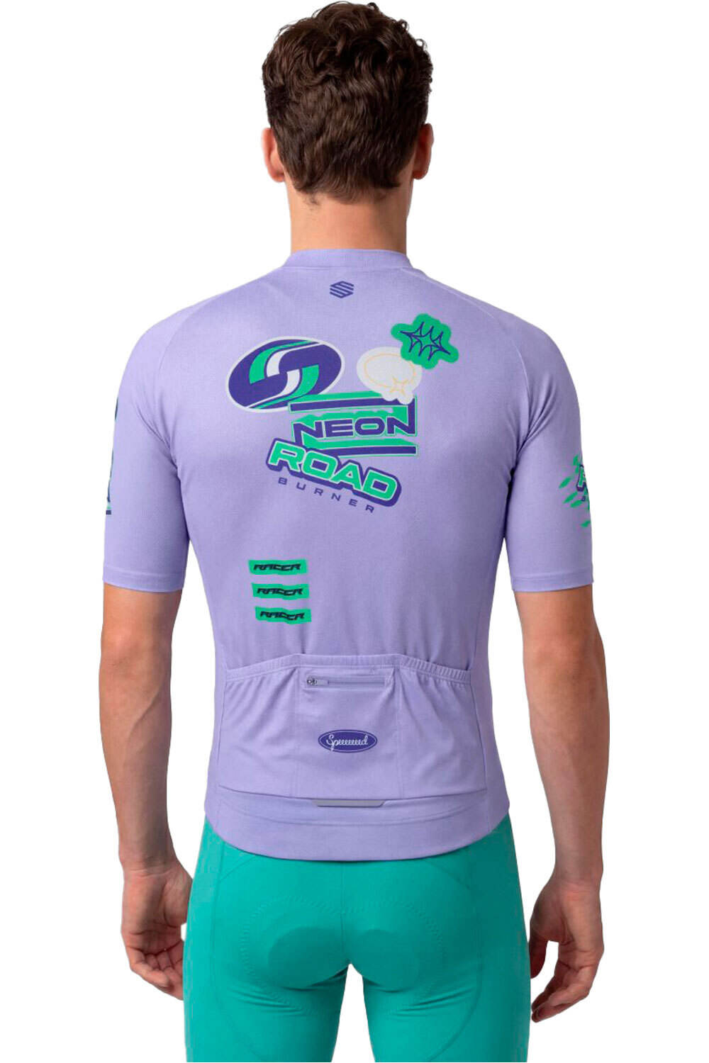 Siroko maillot manga corta hombre M8 NRC Purple vista trasera