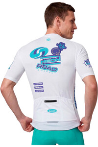 Siroko maillot manga corta hombre M8 NRC White vista trasera
