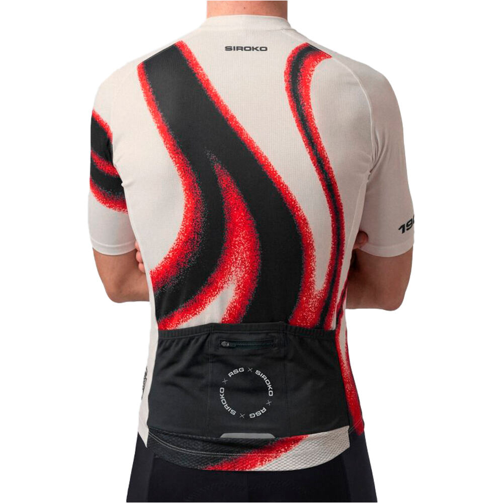 Siroko maillot manga corta hombre SC M2 Ovacin vista trasera