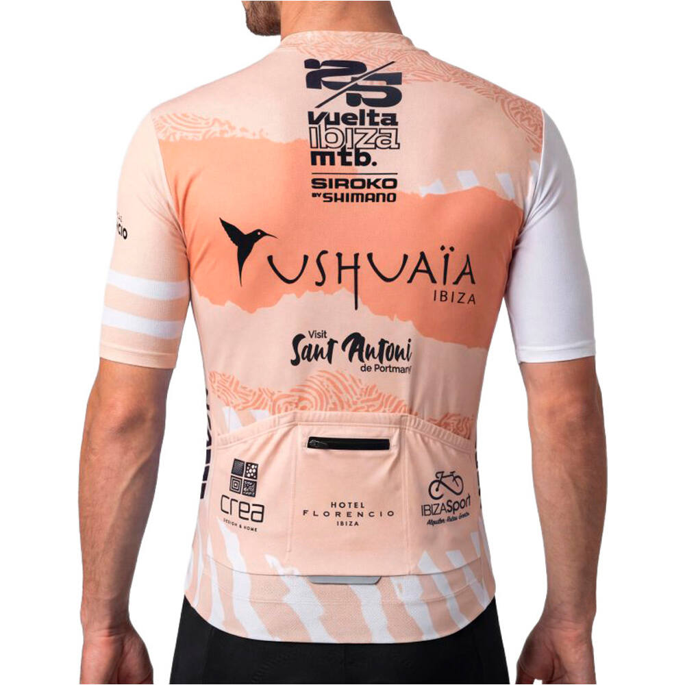 Siroko maillot manga corta hombre VIBZ 26 M8 Tarida Orange vista trasera