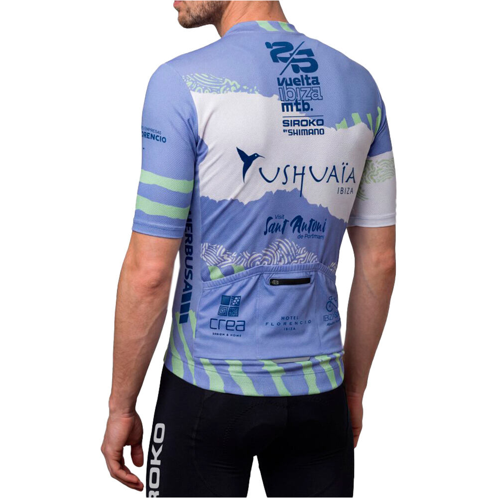 Siroko maillot manga corta hombre VIBZ 26 M8 Tarida Purple vista trasera