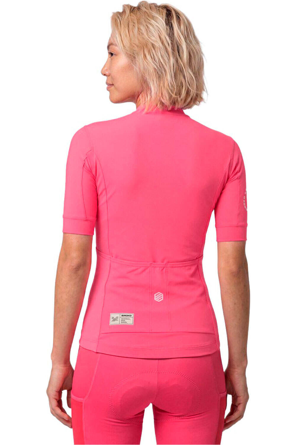 Siroko maillot manga corta mujer GM2-W  Golden Pedals vista trasera