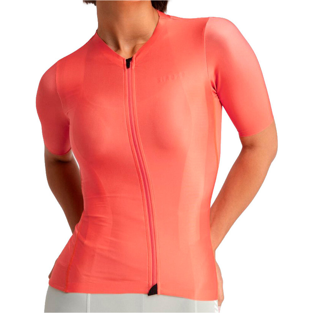 Siroko maillot manga corta mujer SRX Peche vista frontal