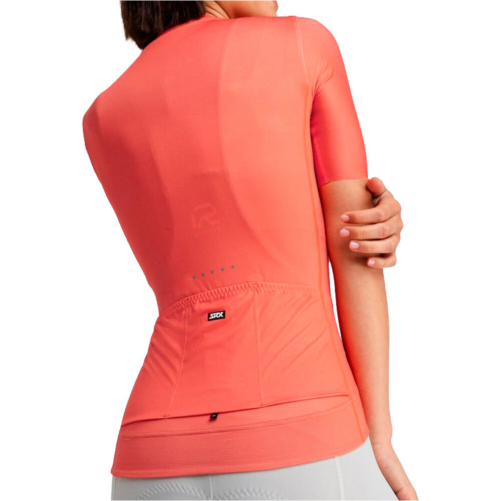 Siroko maillot manga corta mujer SRX Peche vista trasera