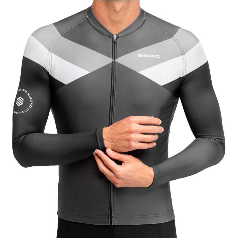Siroko maillot manga larga hombre M2 Falzarego vista frontal
