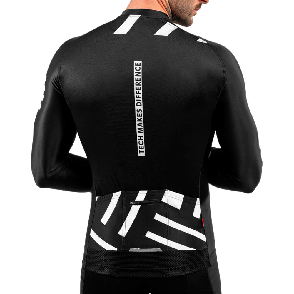Siroko maillot manga larga hombre M2 Leader vista trasera