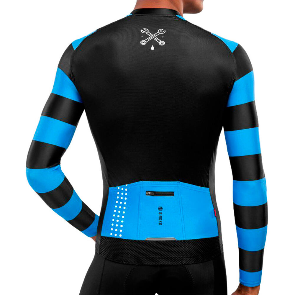 Siroko maillot manga larga hombre M2 Legend vista trasera