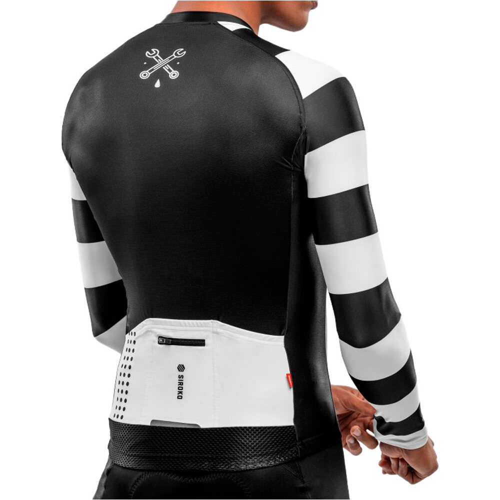 Siroko maillot manga larga hombre M2 Summit vista trasera