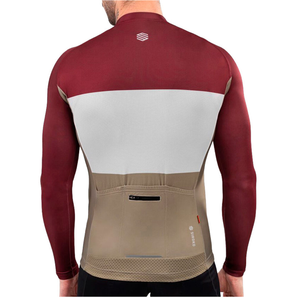 Siroko maillot manga larga hombre M2 Triplet vista trasera