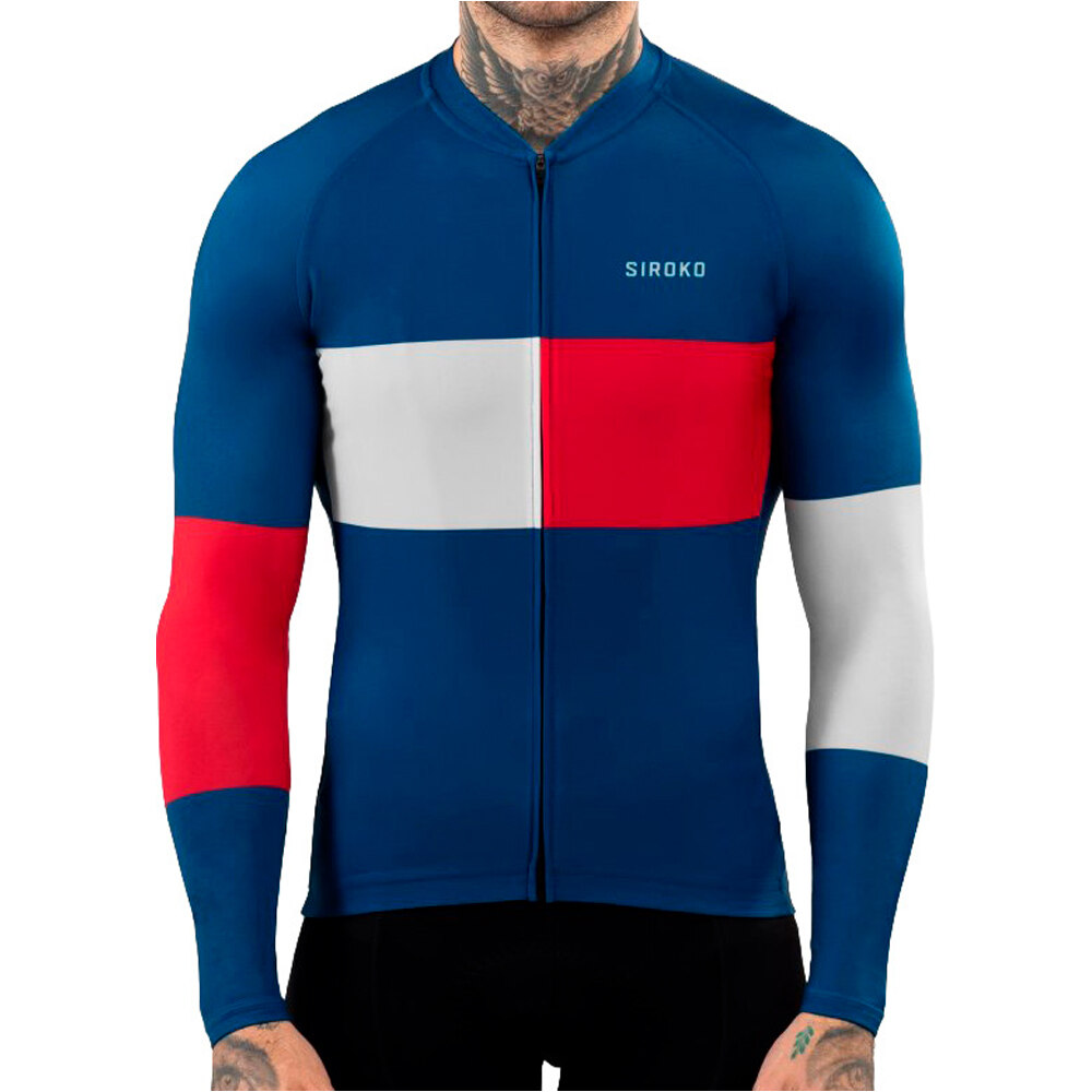Siroko maillot manga larga hombre M2 Vezzana vista frontal