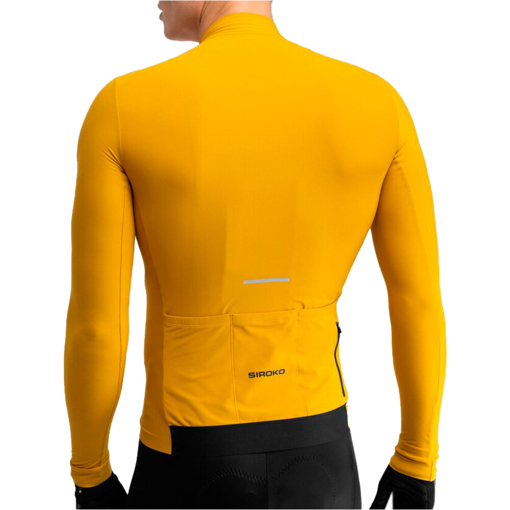 Siroko maillot manga larga hombre M7 Beixalis vista trasera