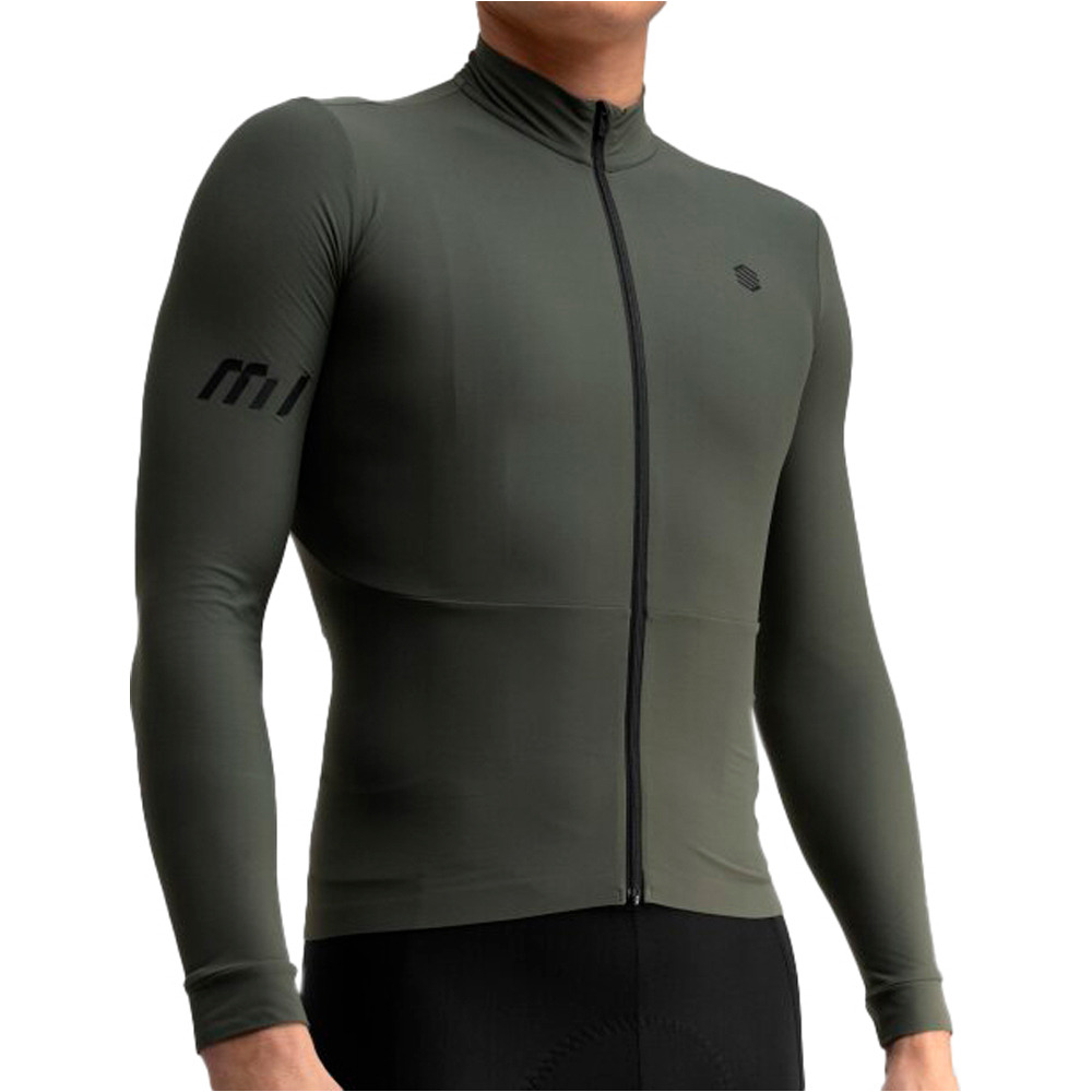 Siroko maillot manga larga hombre M7 Spinacia vista frontal