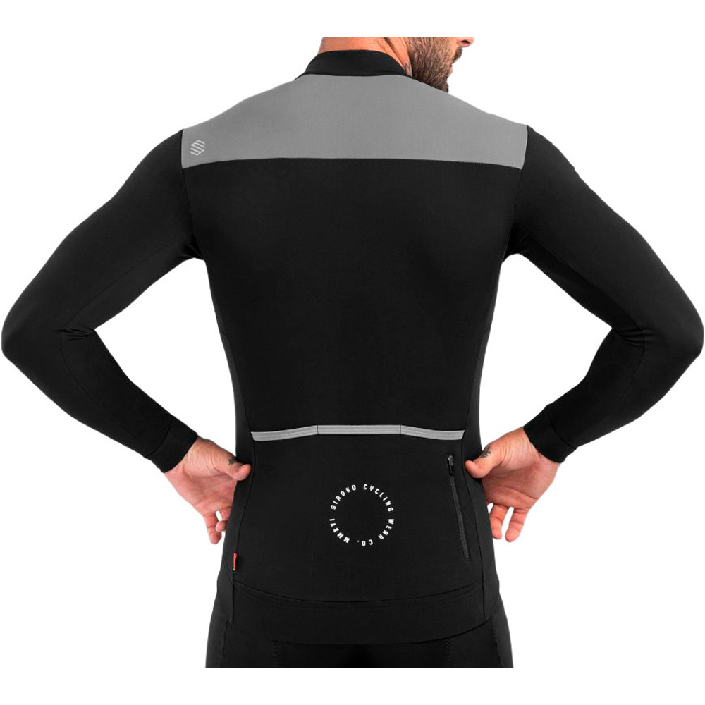 Siroko maillot manga larga hombre SRX M4 Fleet Moss vista trasera