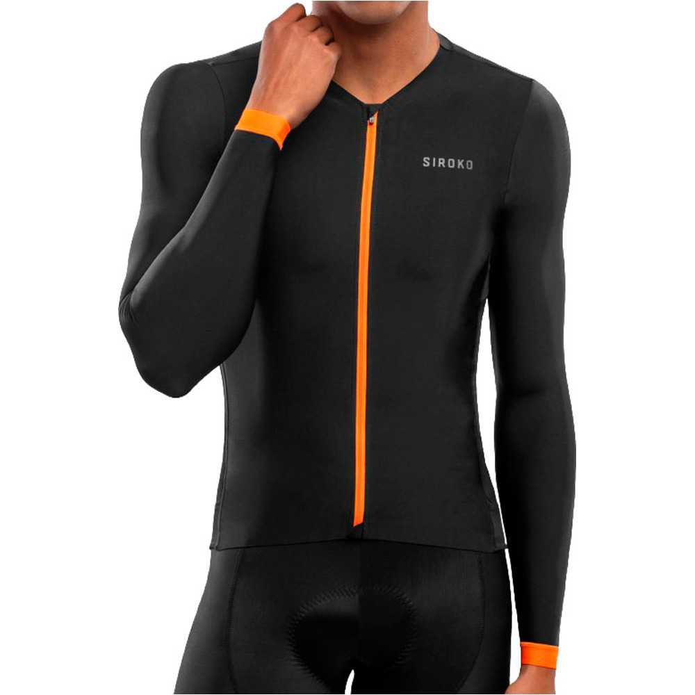 Siroko maillot manga larga hombre SRX Roselend vista frontal
