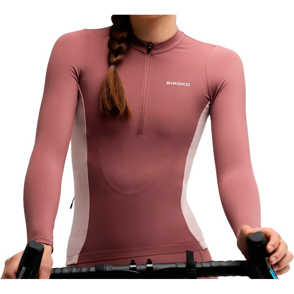 Siroko maillot manga larga mujer GM3-W Polvareda vista frontal