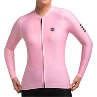 Siroko maillot manga larga mujer M2 Flamingo vista frontal