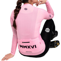 Siroko maillot manga larga mujer M2 Flamingo vista trasera