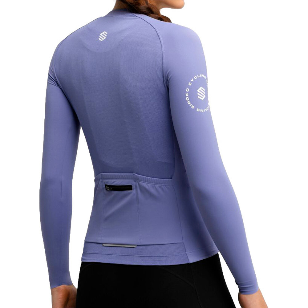 Siroko maillot manga larga mujer M9-W Scanuppia Purple vista trasera