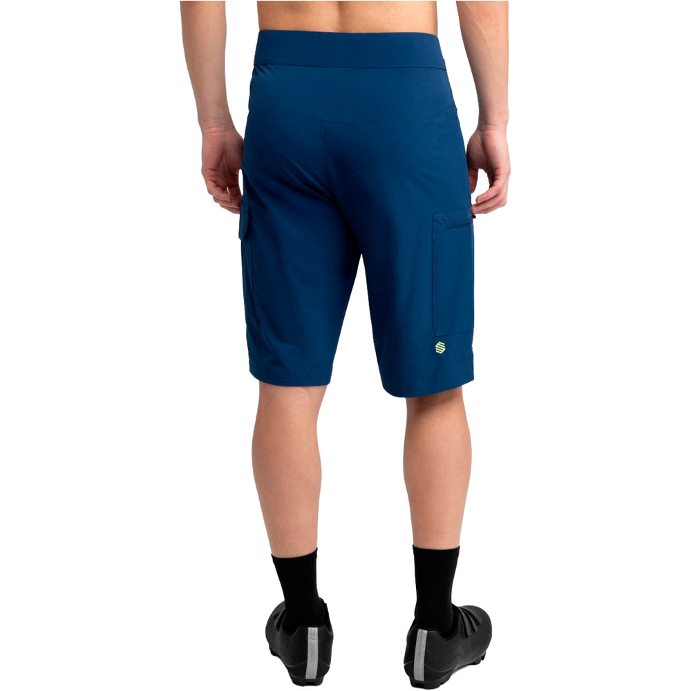 Siroko pantalón corto ciclismo hombre MTB Braker Blue vista trasera