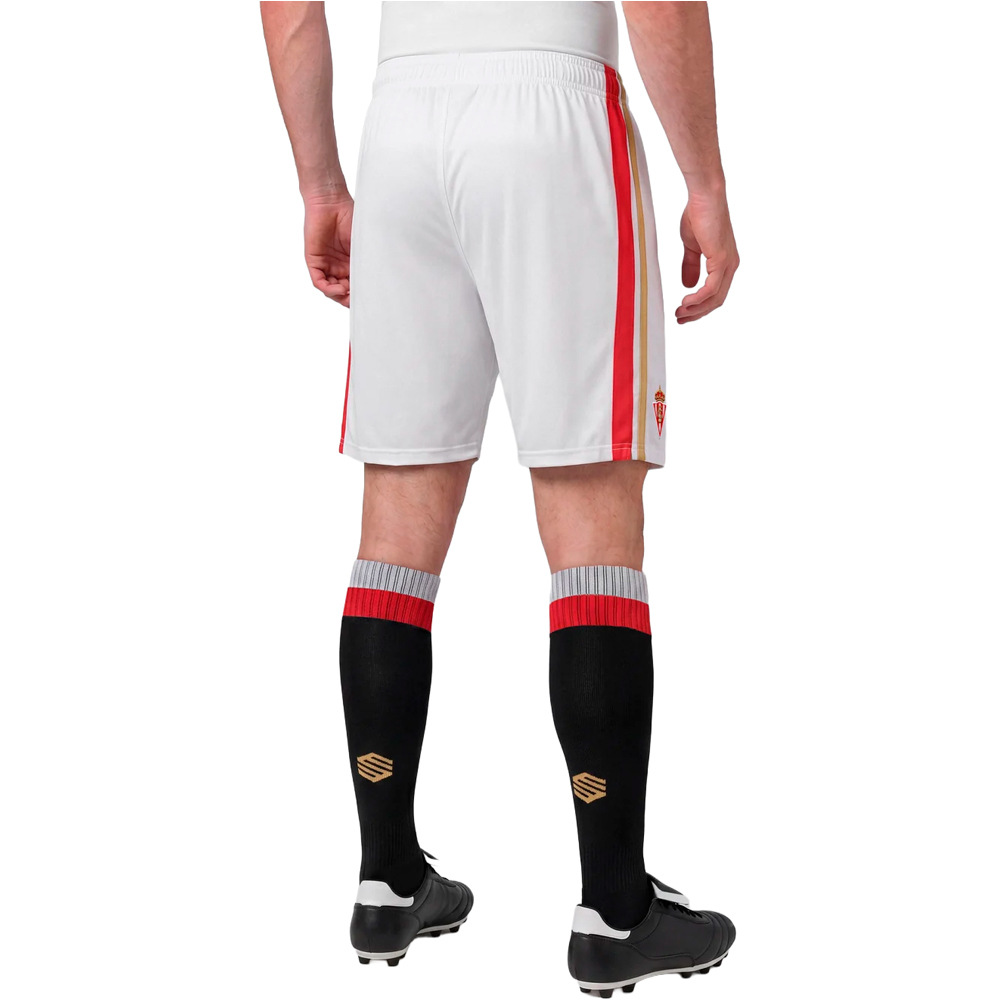 Siroko pantalones fútbol oficiales SPORTING GIJON 27 HOME SHORT vista trasera