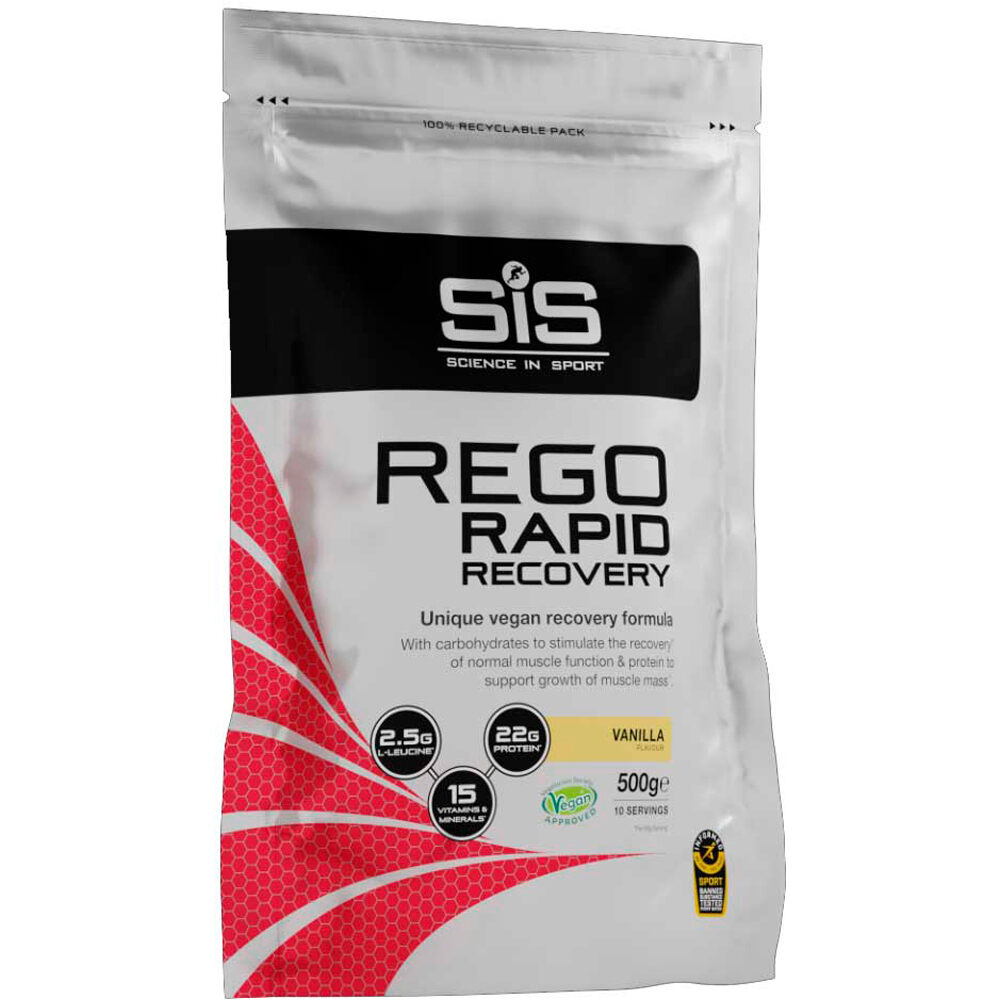 Sis Recuperacion Vanilla Powder 500g vista frontal