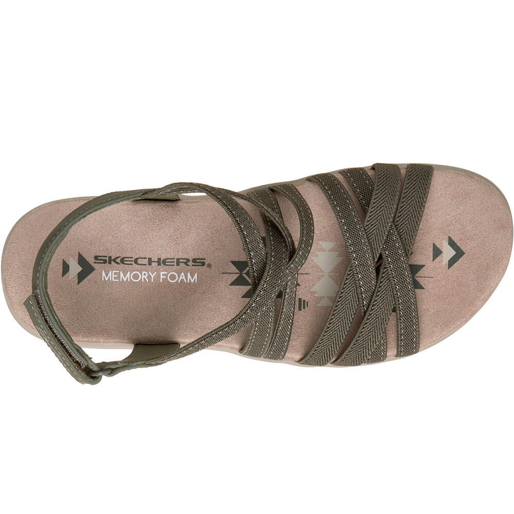Skechers sandalias trekking mujer REGGAE SLIM vista superior