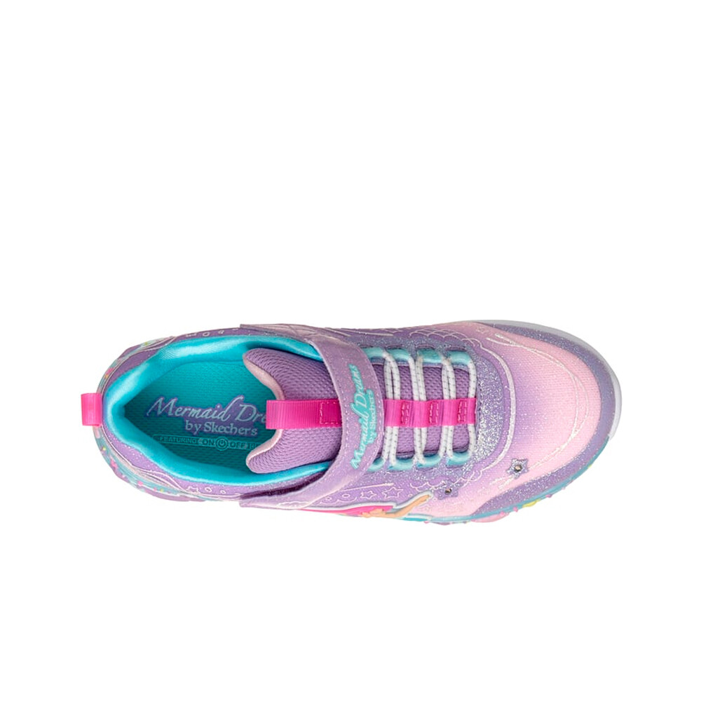 Skechers zapatilla moda niño MERMAID DREAMS vista superior