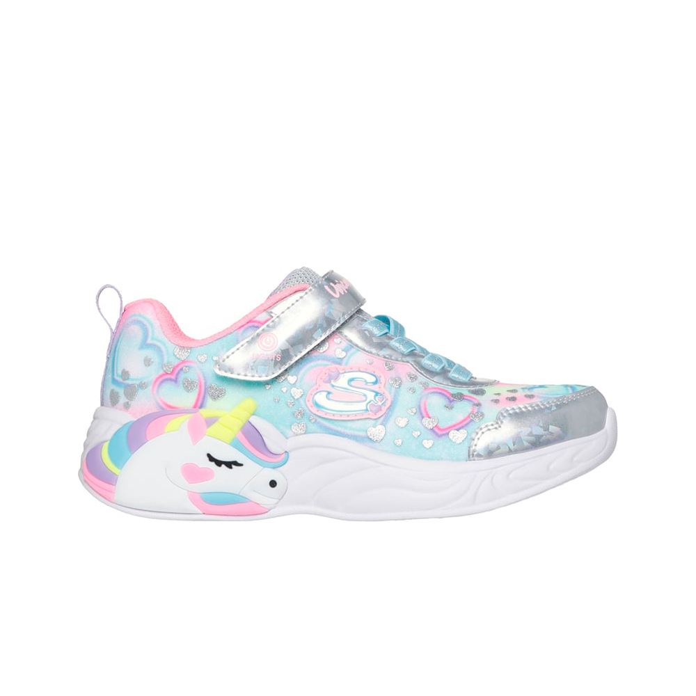 Skechers zapatilla moda niño UNICORN DREAMS lateral exterior