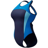 Speedo bañador natación mujer High Neck Splice Cross back Swimsuit 03