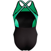 Speedo bañador natación mujer High Neck Splice Cross back Swimsuit vista trasera