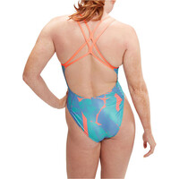 Speedo bañador natación mujer Womens Allover Digital Starback vista trasera