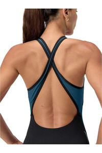 Speedo bañador natación mujer Womens High Neck Splice Cross back Swimsuit 03