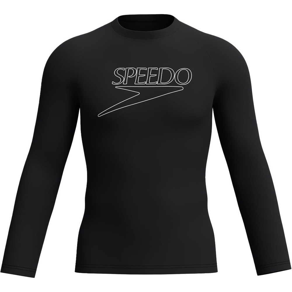 Speedo lycra surf manga larga hombre Endurance+ Long Sleeve Logo Rash Guard vista detalle