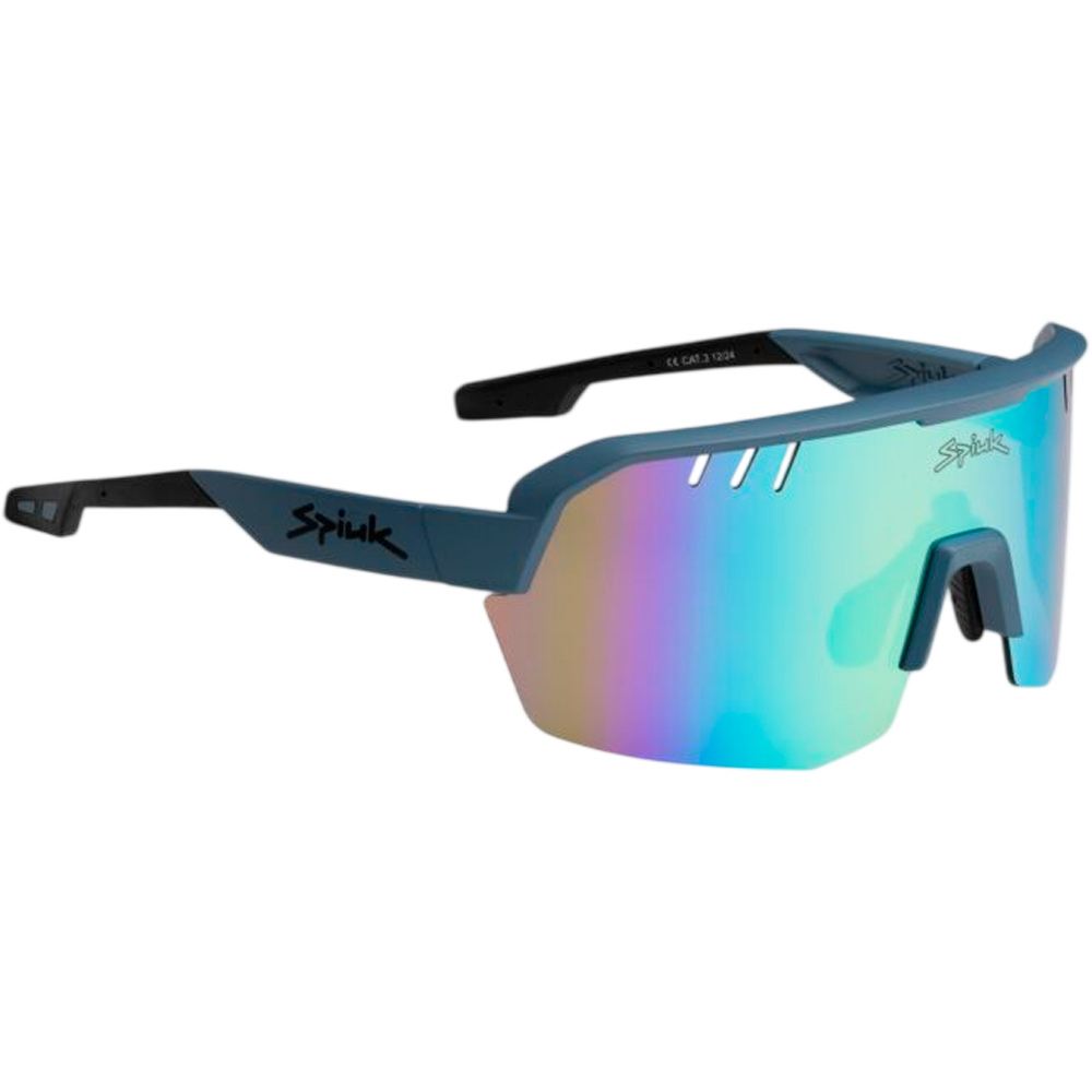 Spiuk gafas ciclismo LYRA AZUL LENTE ESPEJO AMARILLO vista frontal