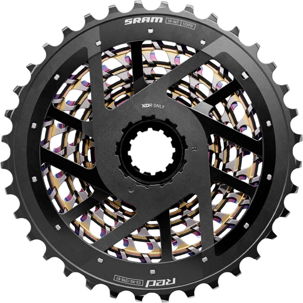 Sram cassette bicicleta carretera SRM CASSETTE XG1290 10-36 (RED E1) (AXS) RAINBOW 02