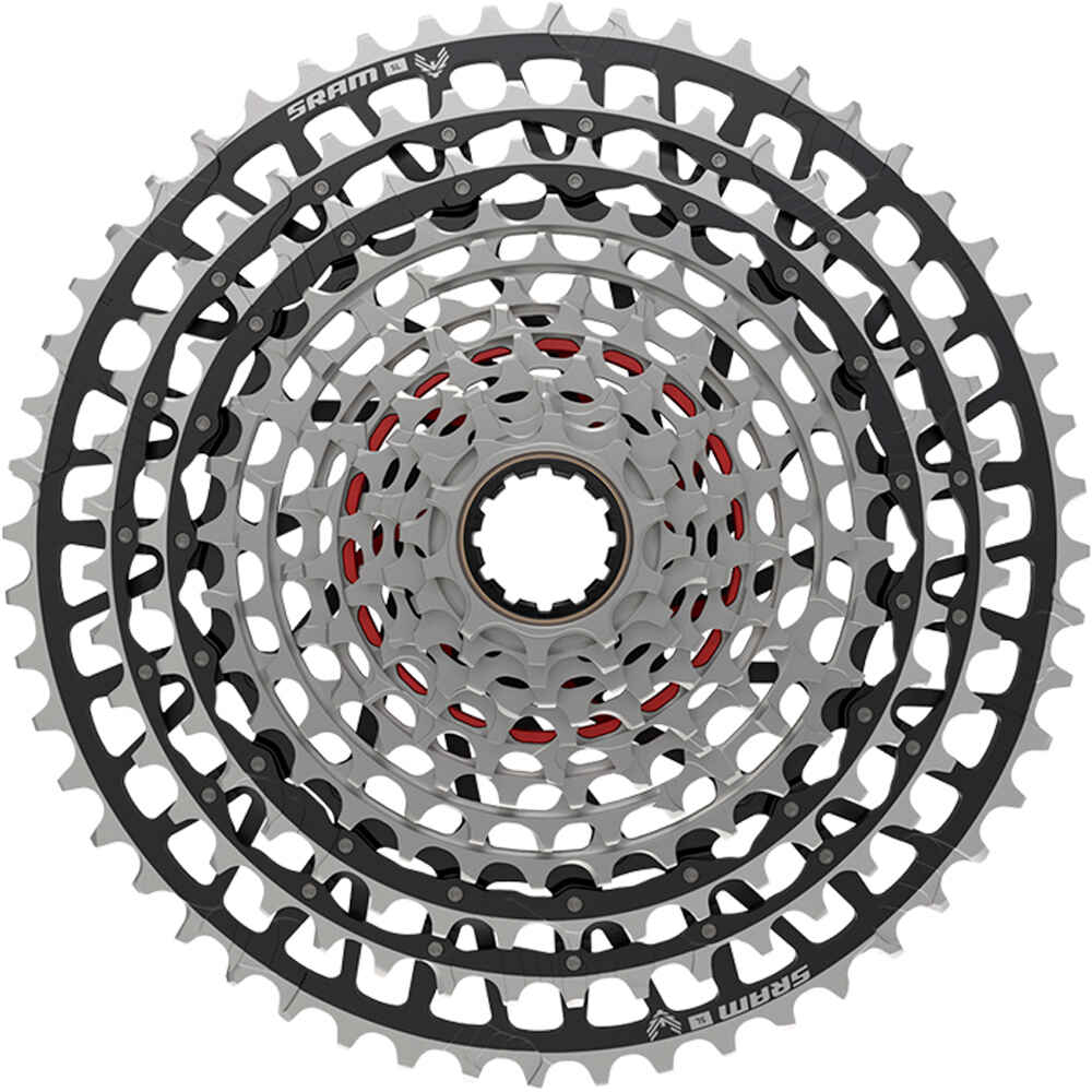 Sram cassette bicicleta carretera SRM CASSETTE XS-1299 (XX SL) T-TYPE EAGLE 12V 10-52 vista frontal