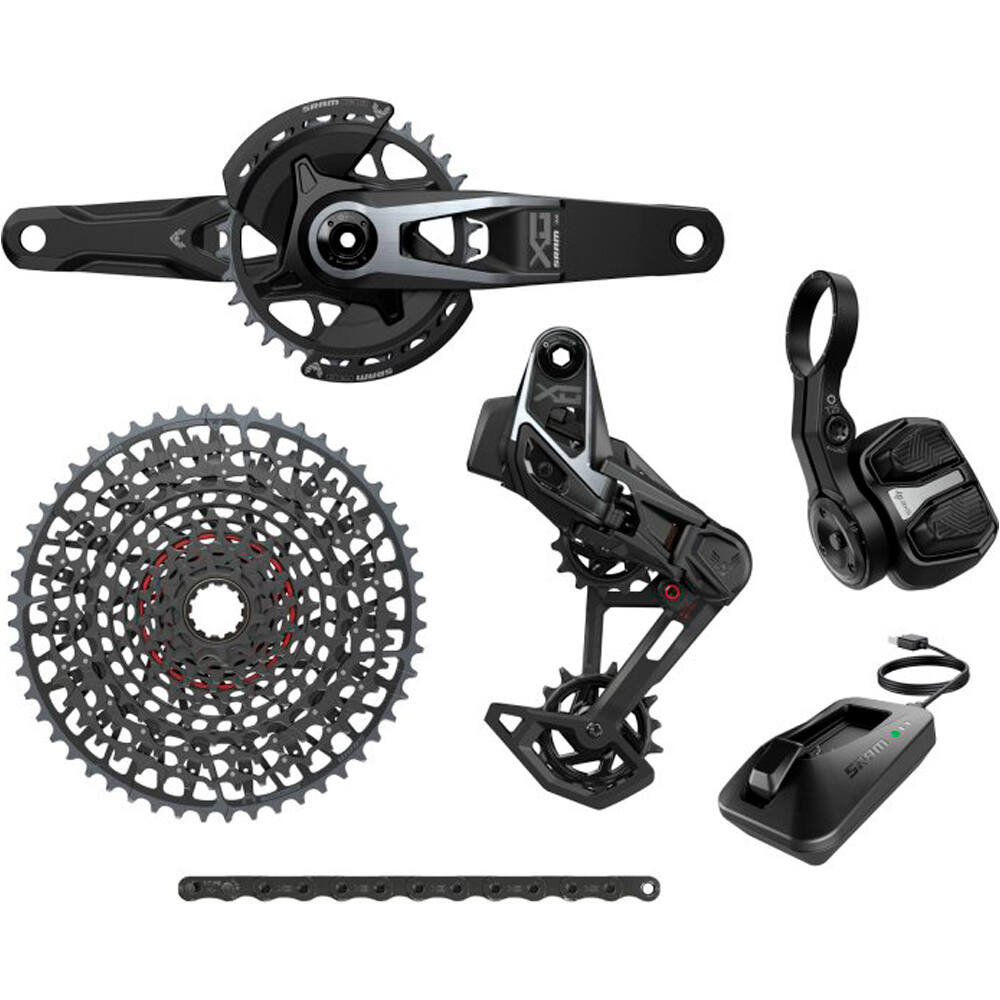 Sram grupo mtb SRM GRUPO EAGLE AXS X0 T-TYPE Q174 CL55 DUB MTB WIDE 175 32T vista frontal