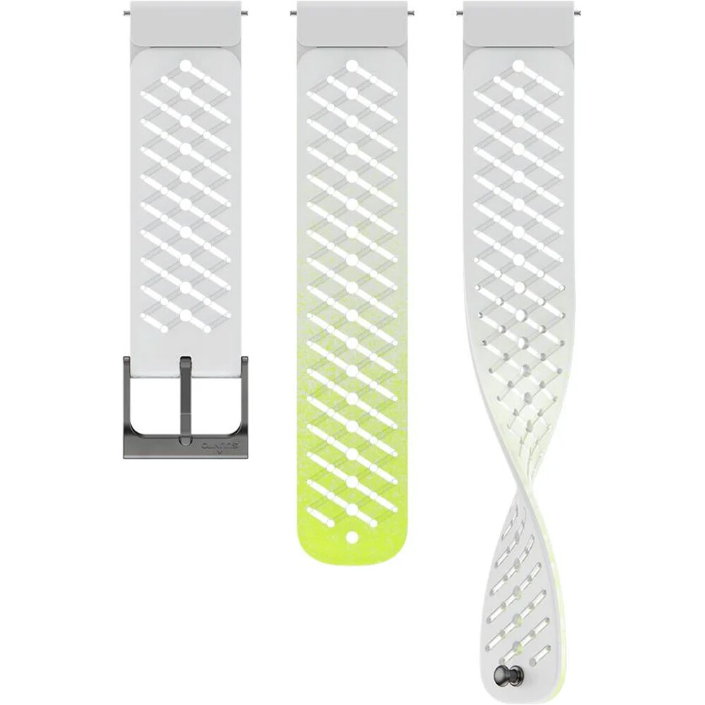 Suunto correas de relojes deportivos 22 ATH5 SILICONE STRAP CANARY WHITE S + vista frontal
