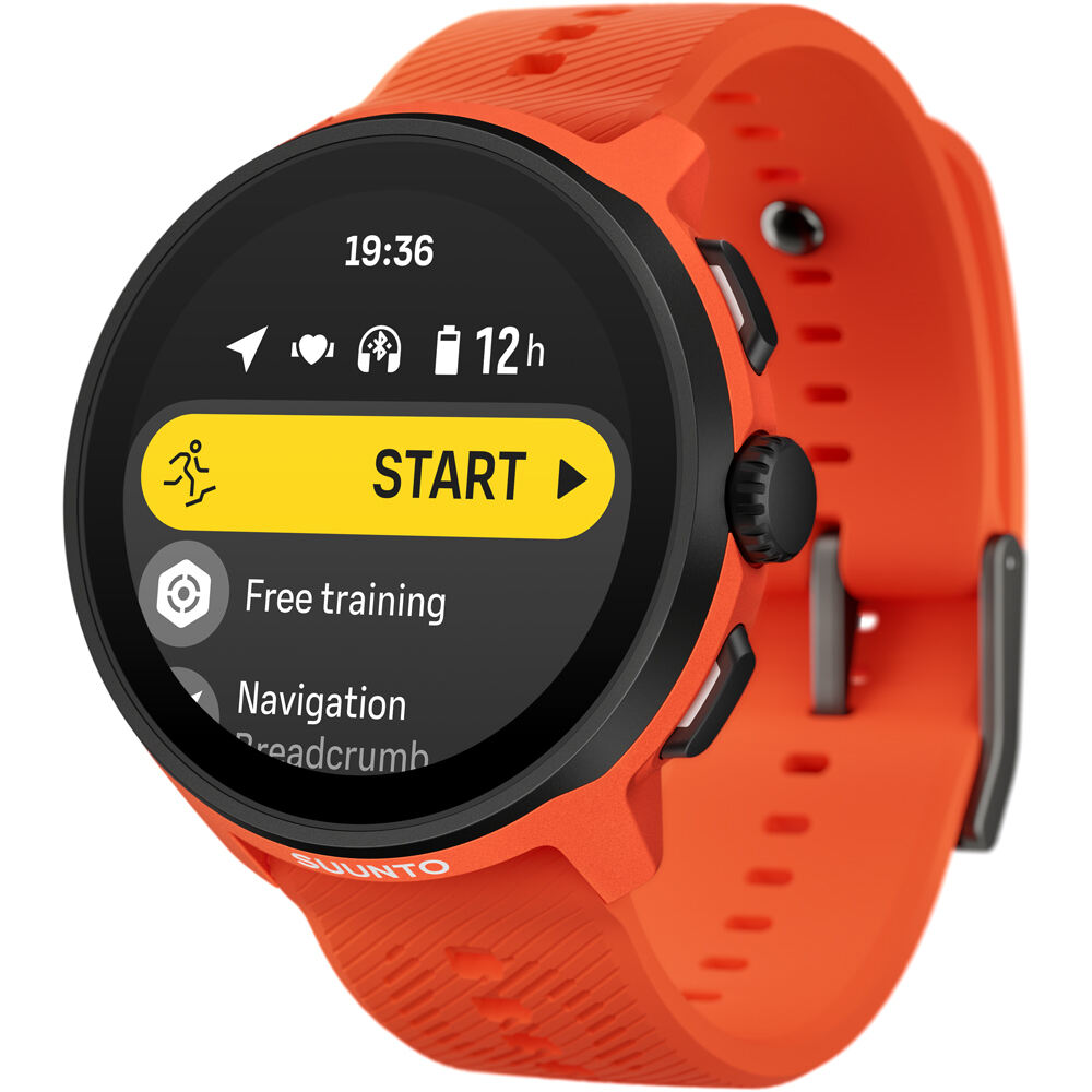 Suunto pulsómetros con gps SUUNTO RUNCORAL ORANGE WITH SILICONE ST 02