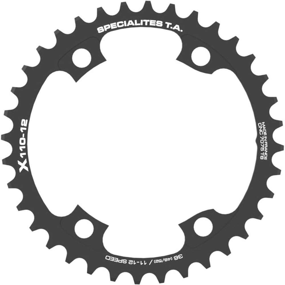 T.A. platos bicicleta carretra PLATO 4 BRAZOS INTER. SHIMANO 36D 12V vista frontal