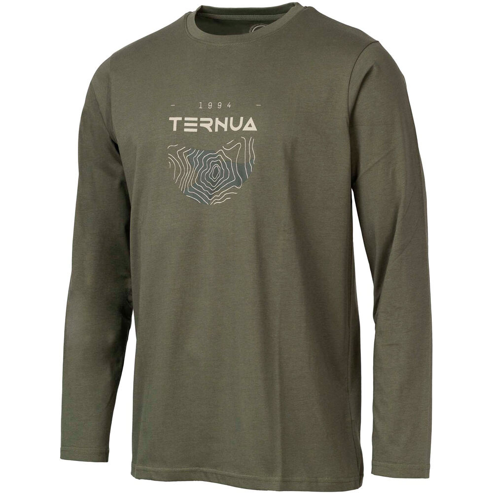 Ternua camiseta montaña manga larga hombre HOBETO REGENERATIVE T M vista frontal