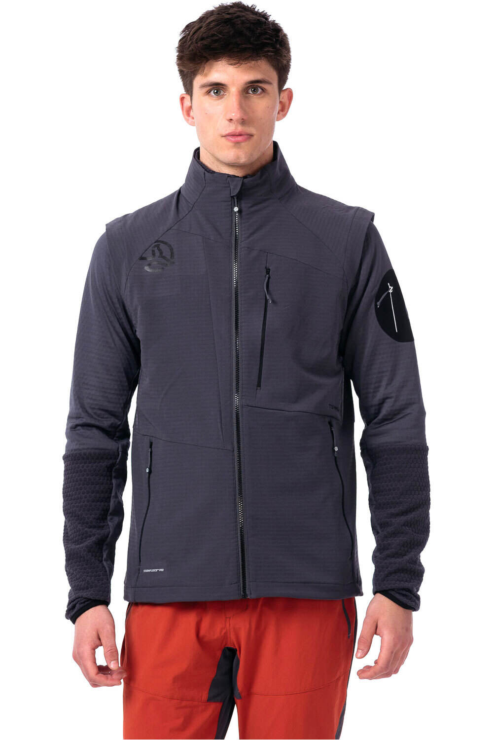 Ternua chaleco polar hombre TORSEN HARD VEST M NE vista frontal