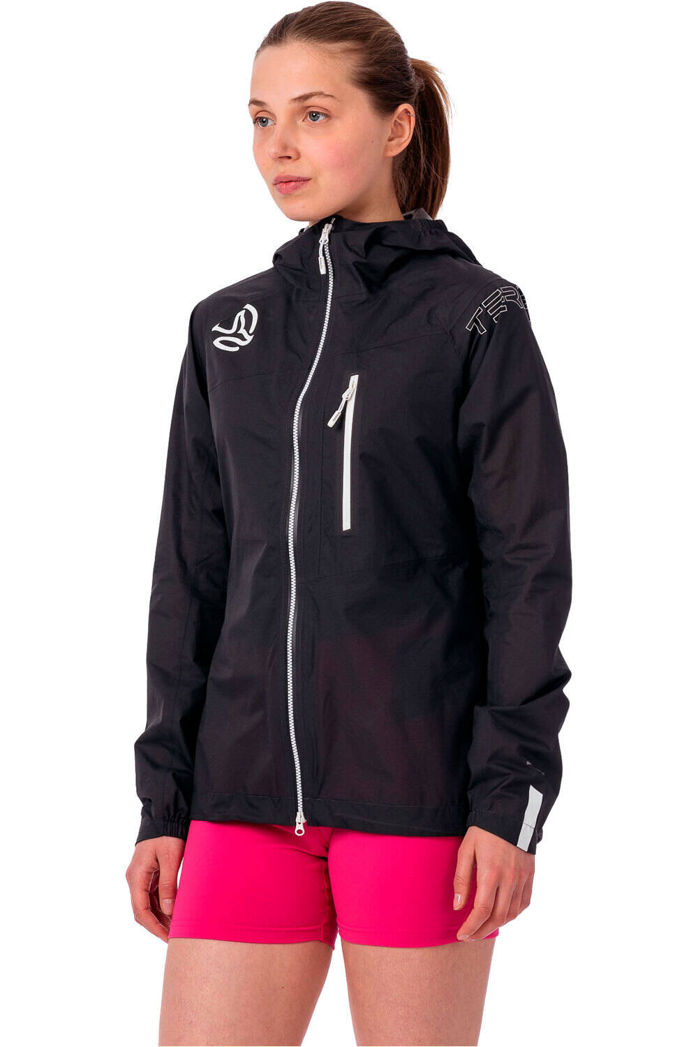 Ternua chaqueta impermeable mujer CYCLONE PRO JKT W vista detalle