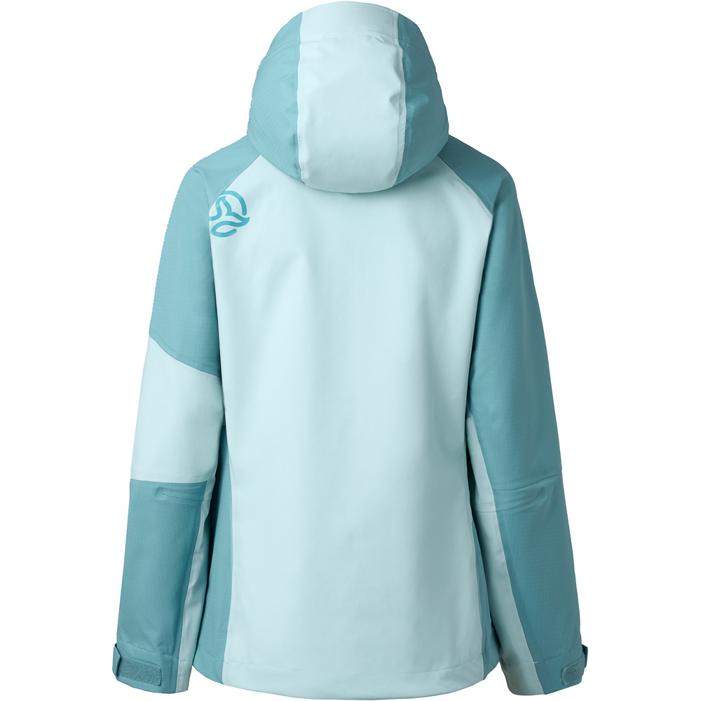 Ternua chaqueta impermeable mujer KLIMMER JKT W AZCL vista trasera