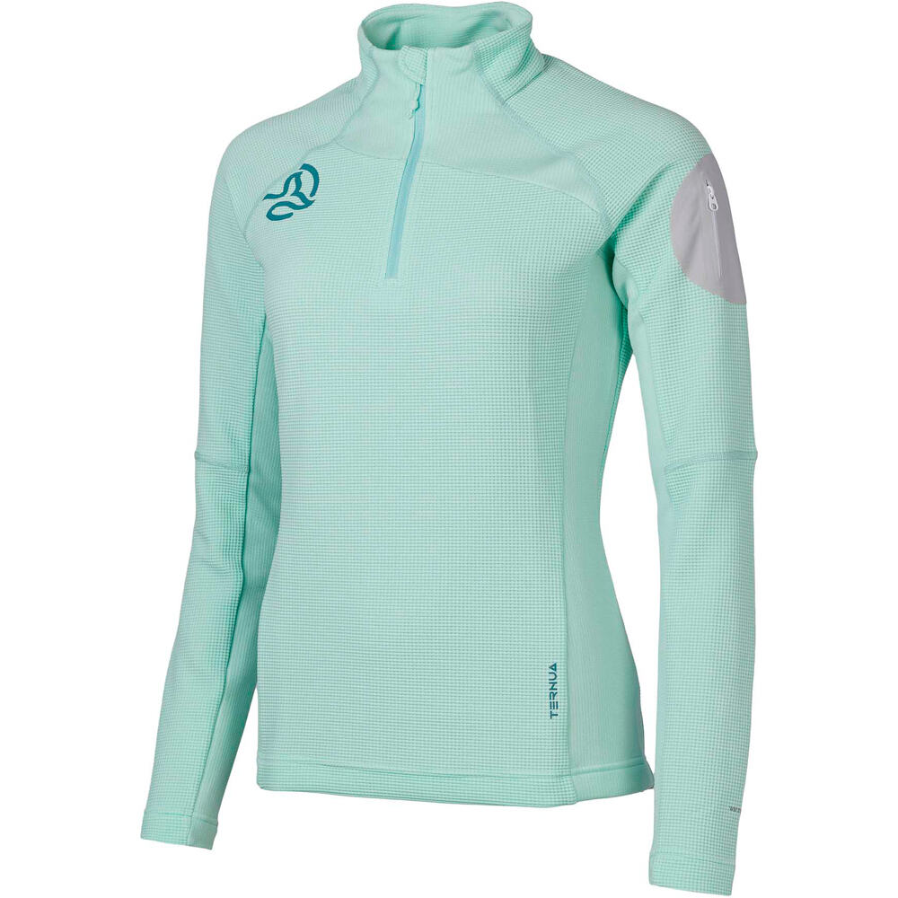 Ternua chaqueta softshell mujer LEMIKA 1/2 ZIP W vista frontal