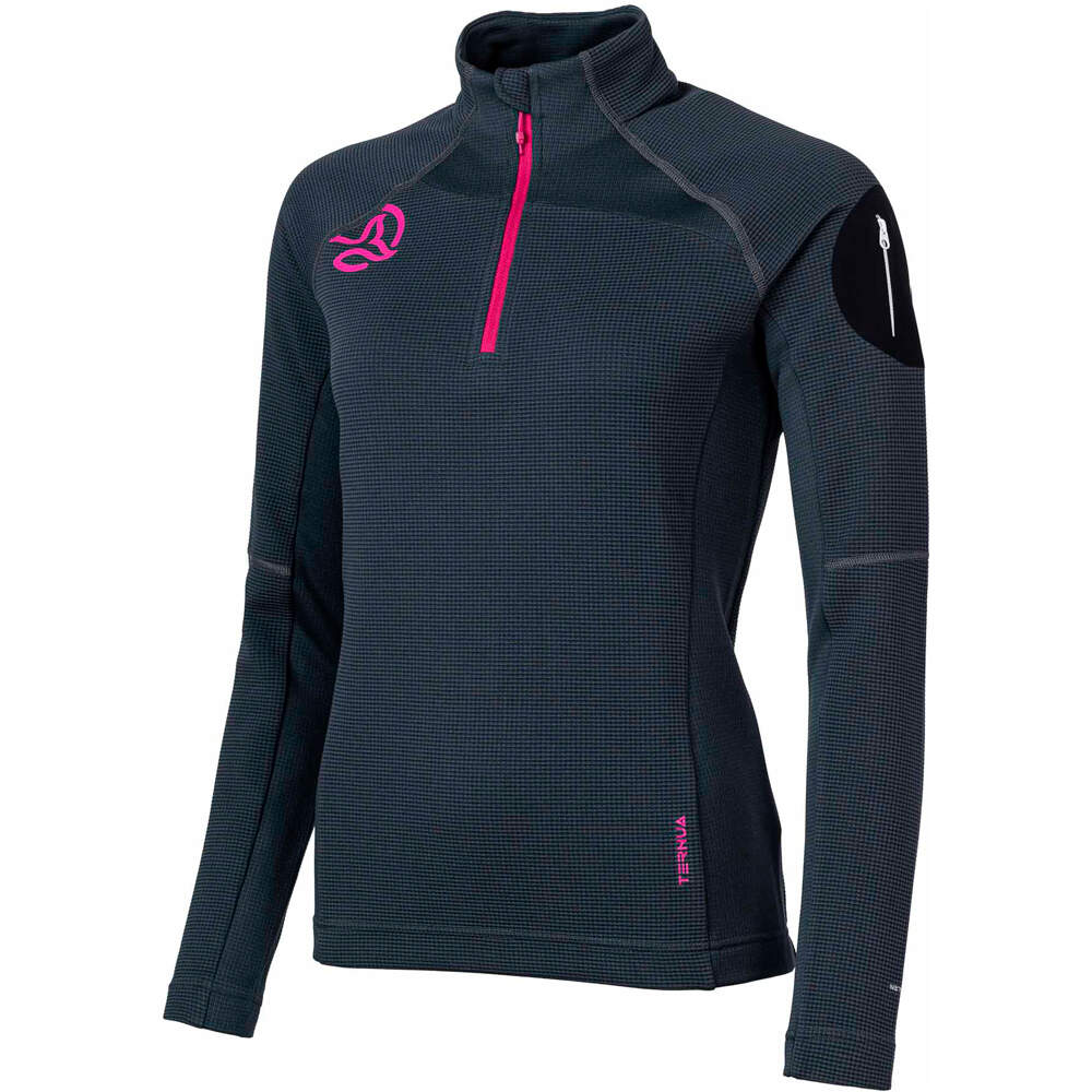 Ternua chaqueta softshell mujer LEMIKA 1/2 ZIP W vista frontal