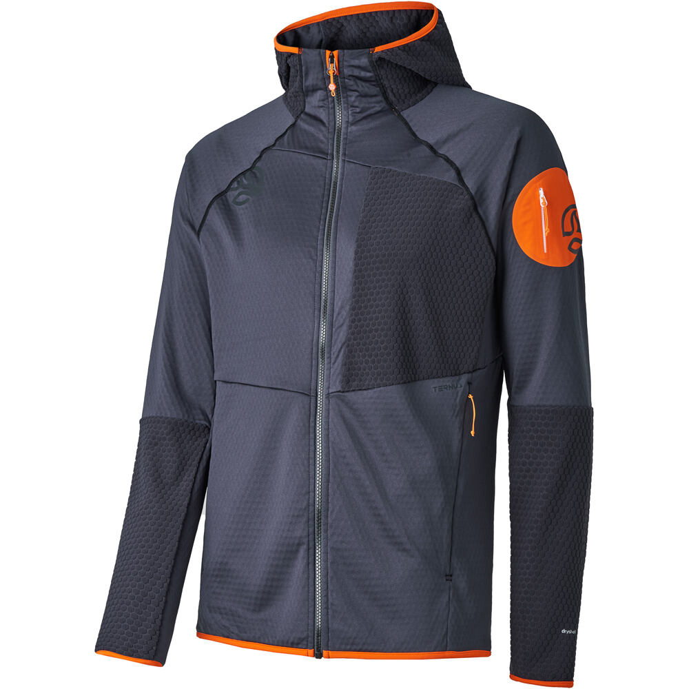 Ternua forro polar hombre RAGGER HOOD JKT M vista frontal