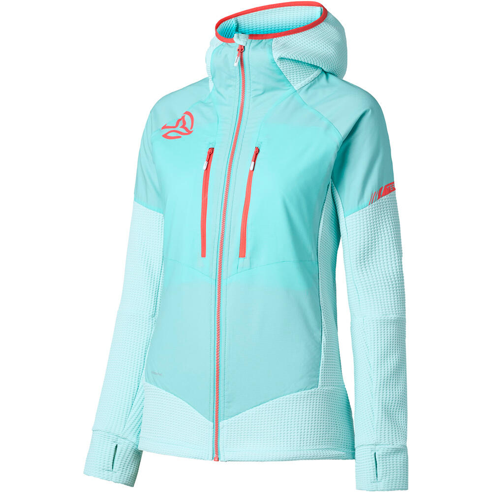 Ternua forro polar mujer AGILE HYBRID JACKET W vista frontal