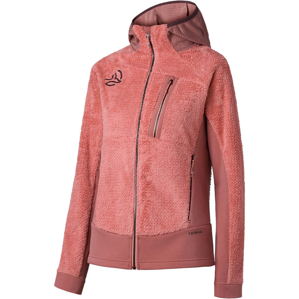 Ternua forro polar mujer LOFTER PRO HOOD JKT W vista frontal