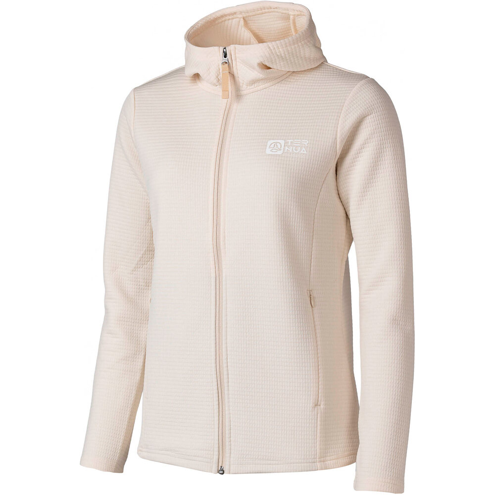 Ternua forro polar mujer PUFFY JKT HOODY W vista frontal